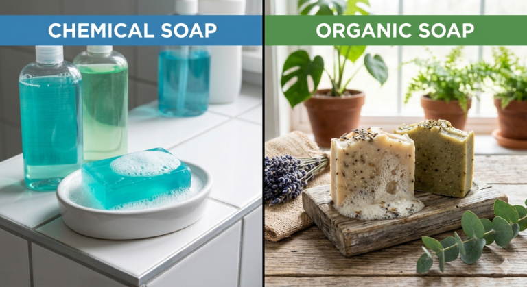 Chemical Soap vs Organic Soap